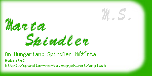 marta spindler business card